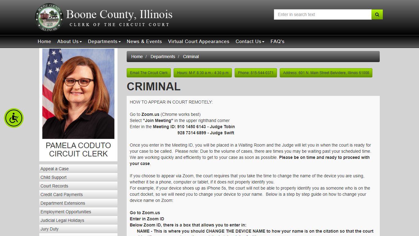 Boone County Circuit Clerk - Criminal