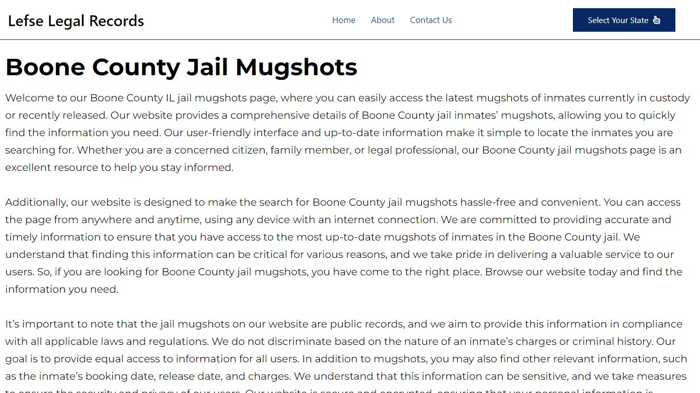 Boone County Jail Mugshots | Online Search | Photos | Illinois